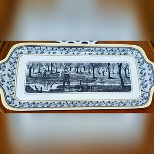 Vintage Rectangular Serving Platter Bread tray